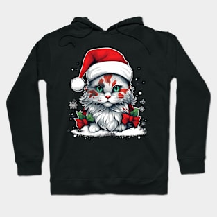 Christmas Cat - Winter Holiday Gift Hoodie